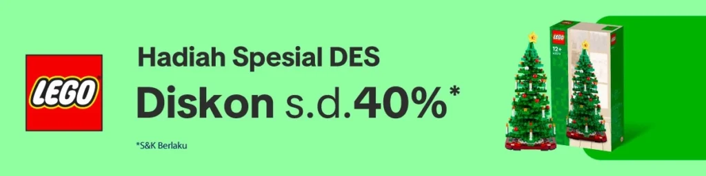 LEGO Hadiah Spesial Desember - Diskon hingga 40% untuk set LEGO favorit, plus hadiah spesial.