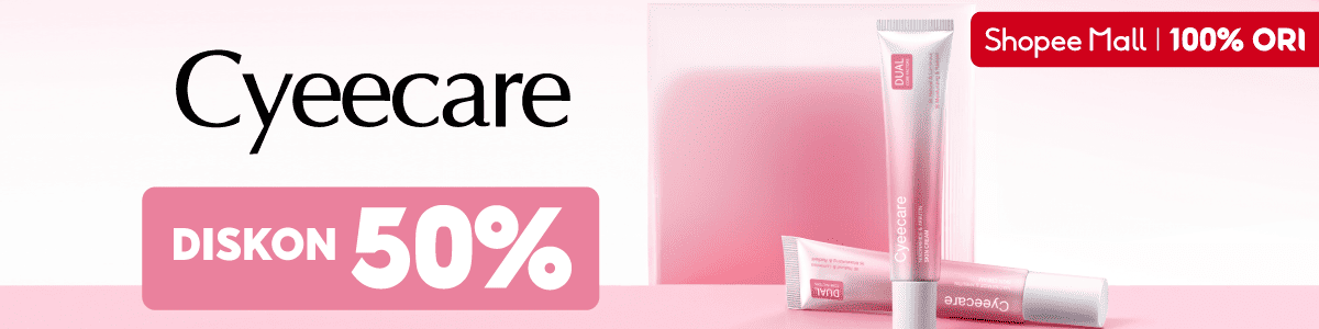 Produk Cyeecare original di Shopee Mall dengan diskon hingga 50% untuk pembelian kategori perawatan