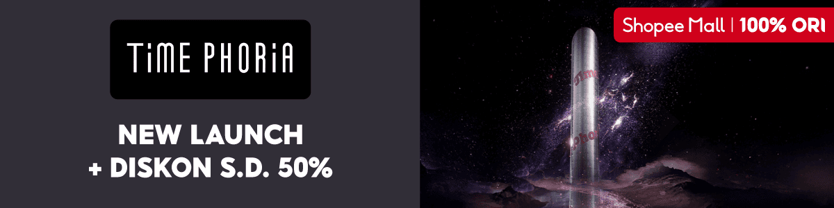 Peluncuran produk baru TIME PHORIA di Shopee Mall dengan diskon hingga 50% dan jaminan 100% original