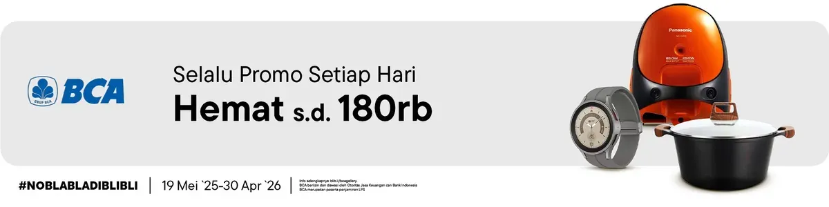 Promo pembayaran BCA di Blibli dengan potongan hingga Rp180.000 menggunakan kode promo harian