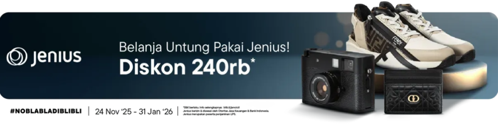 Promo pembayaran Jenius di Blibli dengan diskon hingga Rp240.000 dalam kampanye #NOBLABLADIBLIBLI